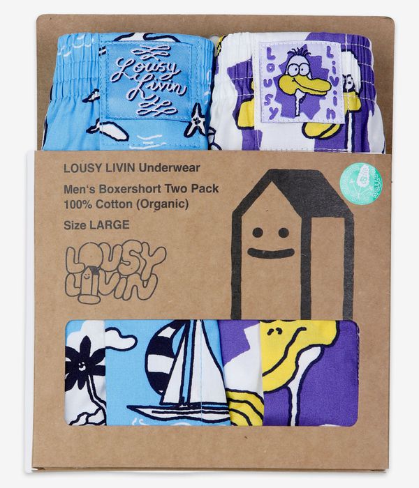 Lousy Livin Boats & Ducks Boxers (blue) 2 Pack