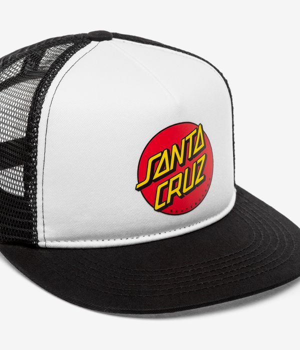 Santa Cruz Classic Dot Trucker Cap (white black)