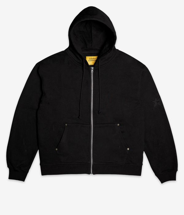 Carpet Company C-Star Embossed Zip-Sweatshirt avec capuchon (black)
