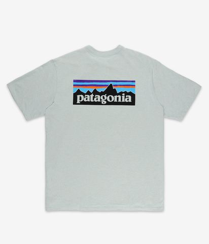Patagonia P 6 Logo Responsibili T Shirt Big Sky Blue Buy At Skatedeluxe