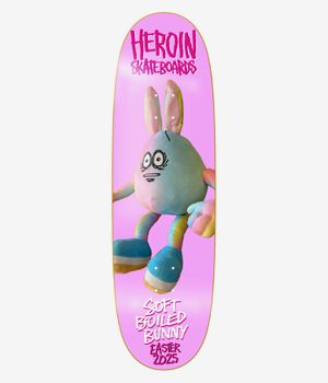Heroin Skateboards Soft Boiled Bunny Symmetrical 9.125" Planche de skateboard (multi)