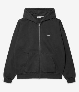 Obey Lowercase Pigment Zip-Hoodie (pigment pirate black)