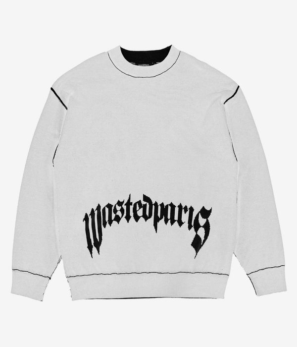 Wasted Paris Pitcher Reverse Sweatshirt (white black)