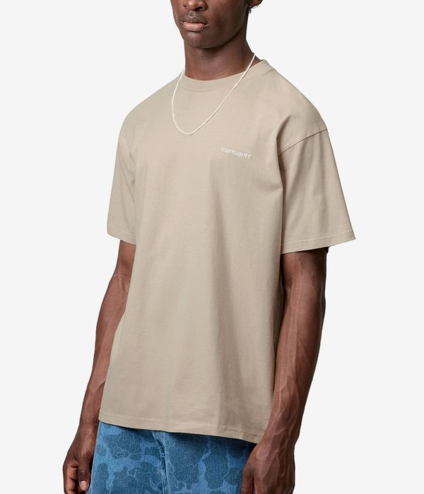 Carhartt WIP Script Embroidery T-Shirt (barchan white)