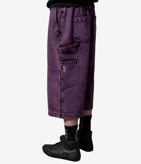 Poetic Collective Sculptor Shorts (purple acid denim wash)
