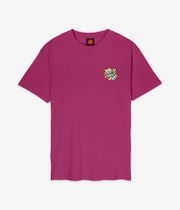 Santa Cruz Flaming Dice Dot Chest T-Shirt (burgundy)
