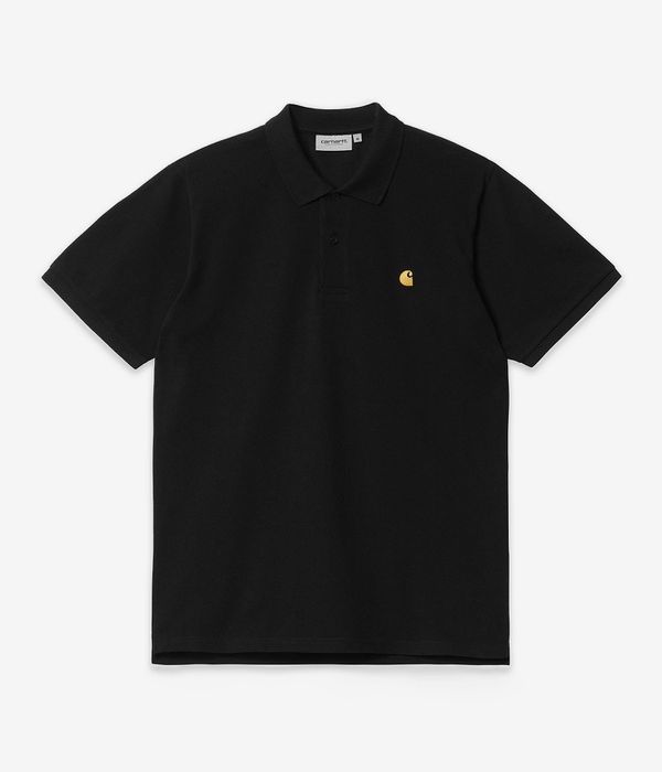 Carhartt WIP Script Garment Wash Polo (black white)