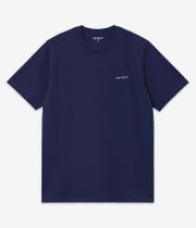Carhartt WIP Script Embroidery T-Shirt (dark navy white)