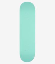 Fucking Awesome Iannucci Embossed Photo Shape #1 8" Skateboard Deck — full bottom view, solid turquoise/seafoam underside with visible truck screw holes; clean studio image; white background
