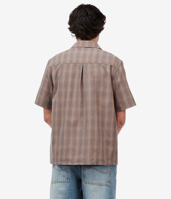 Dime Plaid Button Up Shirt (brown)