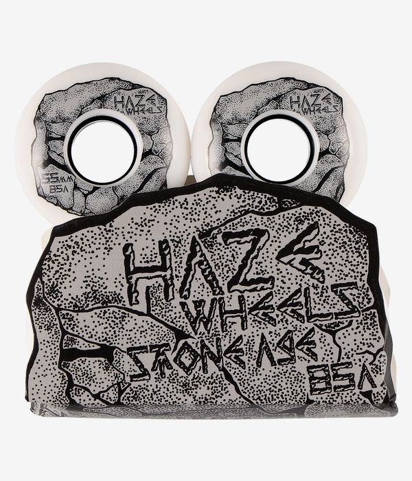 Haze Stone Age Team Kółka (white) 55mm 85A czteropak