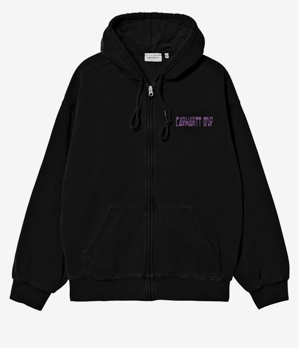 Carhartt WIP Think Tank Zip-Sweatshirt avec capuchon (black purple)
