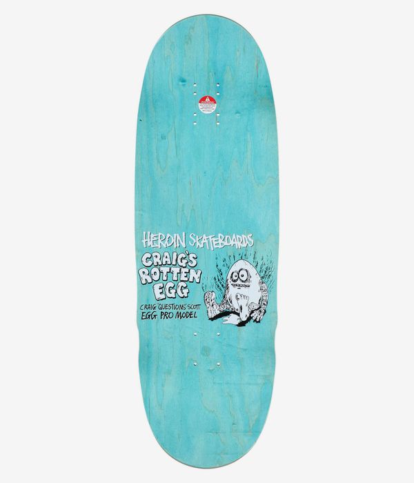 Heroin Skateboards Questions Craig's Rotten Egg 10" Planche de skateboard (multi)