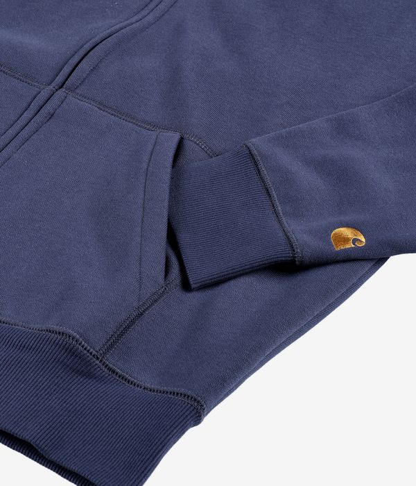 Carhartt WIP Chase Zip-Sweatshirt avec capuchon (blue gold)