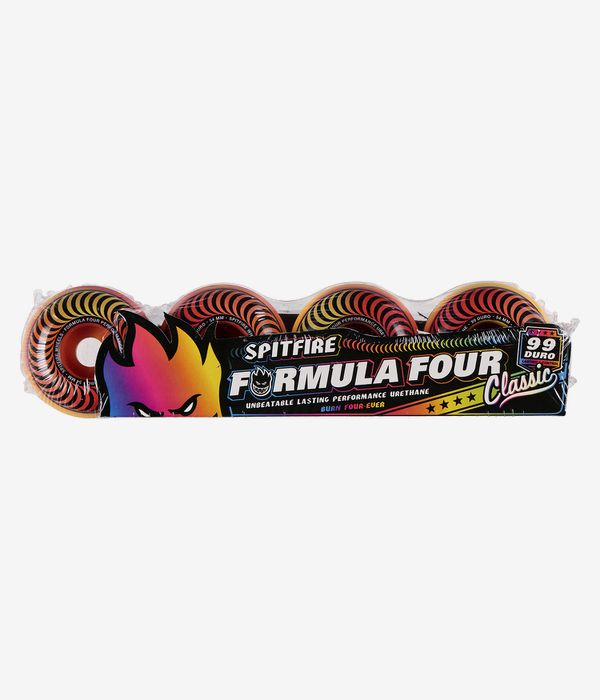 Spitfire Formula Four Multiswirl Classic Roues (yellow red) 54mm 99A 4 Pack