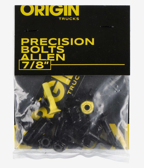 Origin Precision 7/8" Set de vis (black yellow) allen Flathead (tête fraisée)