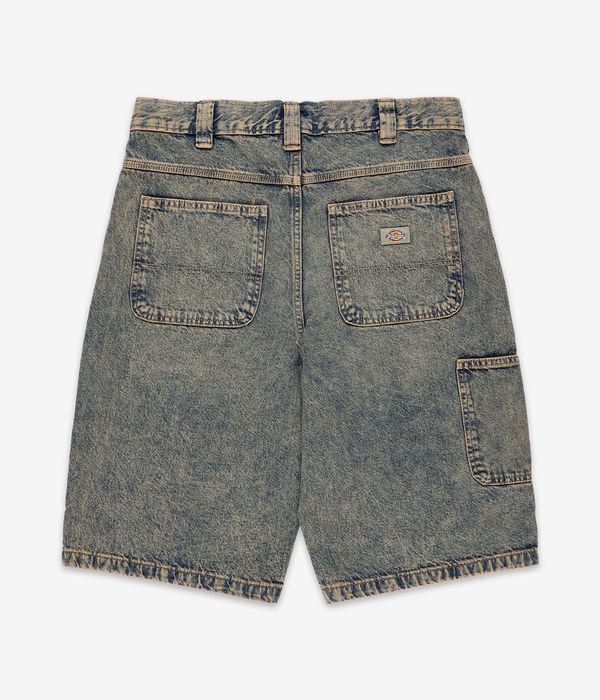 Dickies Madison Denim Shorts (yellow fade indigo)