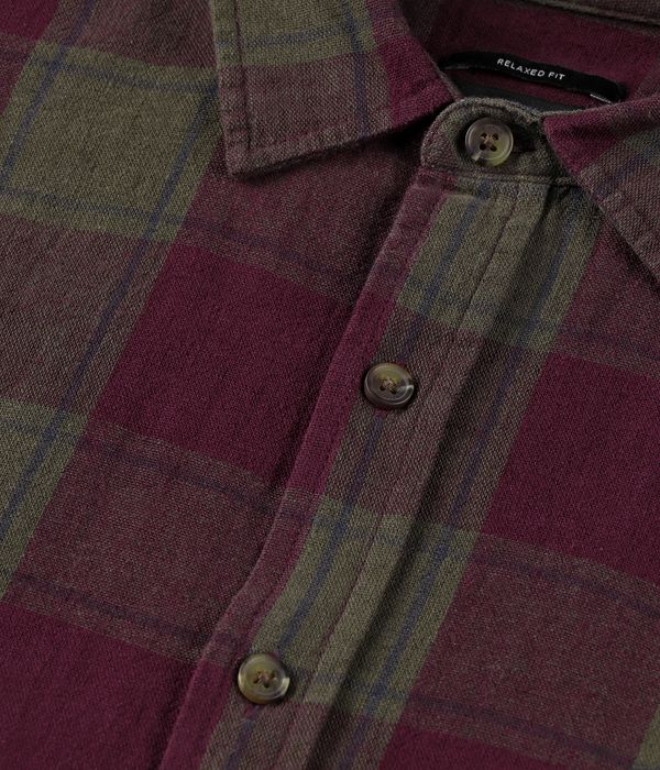 Brixton Cru Linen Blend Shirt (olive surplus port)