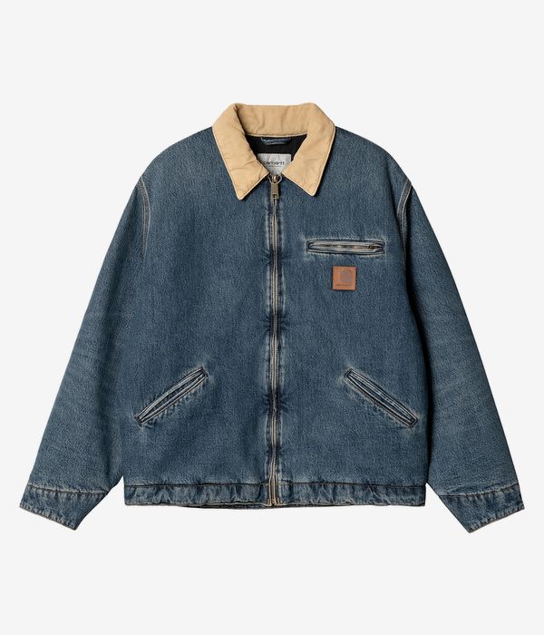 Carhartt WIP OG Detroit Smith Veste (blue dusty h brown worn used was)