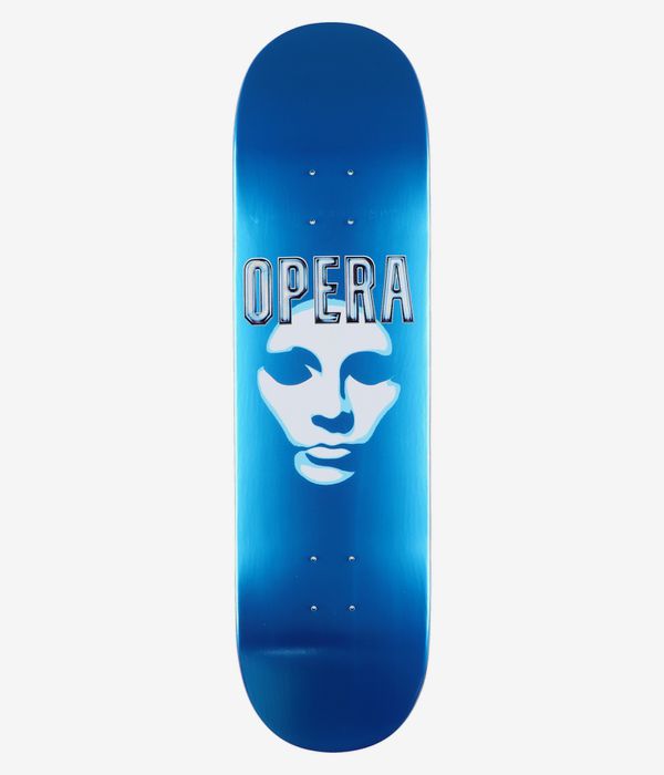 Opera Mask Logo 8.5" Skateboard Deck (blue)