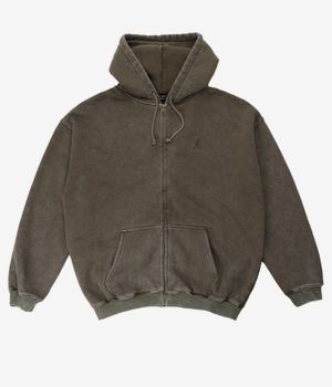 Passport Solid Workers Zip-Sweatshirt avec capuchon (washed bark)