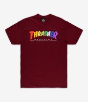 Thrasher Rainbow Mag Camiseta (maroon)