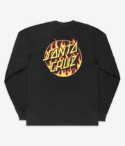 Thrasher x Santa Cruz Flame Dot Camiseta de manga larga (black)