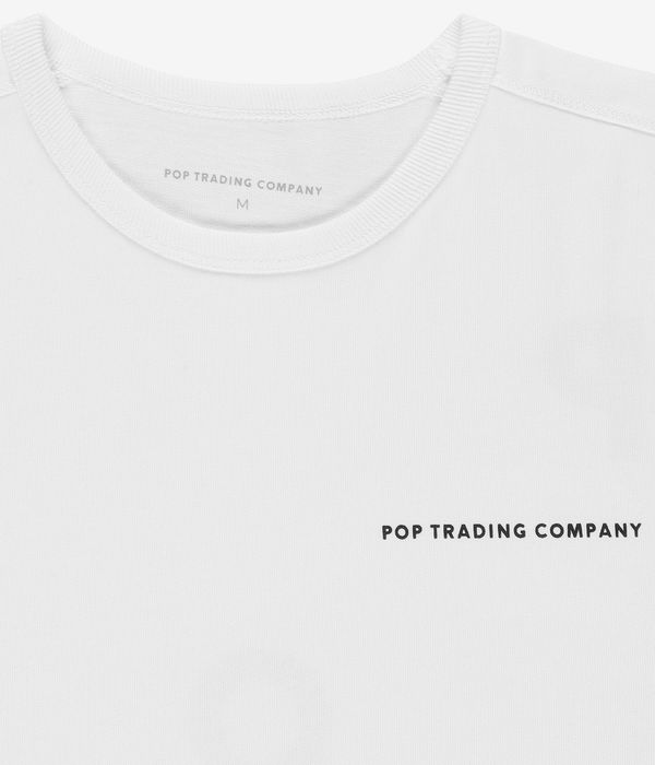 Pop Trading Company Logo Top z Długim Rękawem (white)