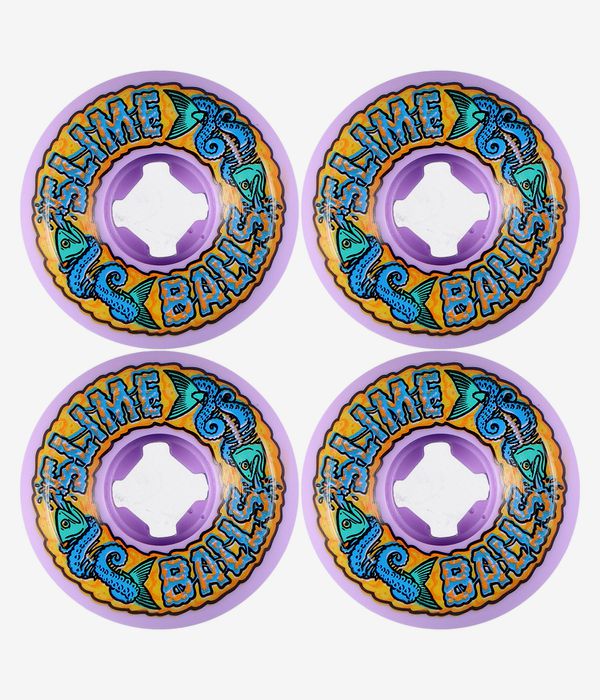 Santa Cruz Fish Speed Balls Slime Balls Rouedas (purple) 54mm 99A Pack de 4