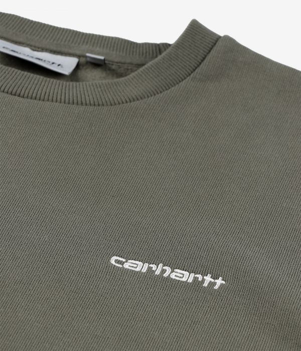 Carhartt WIP Script Embroidery Sweatshirt (leaf white)