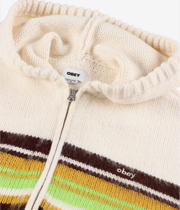 Obey Myers Zip-Sweatshirt avec capuchon (unbleached multi)