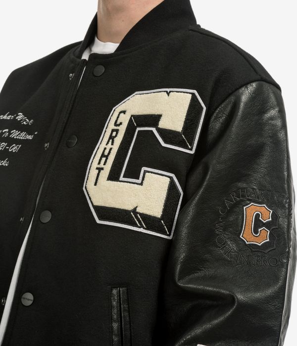 Carhartt WIP Brown Ducks Bomber Jacket (black black)