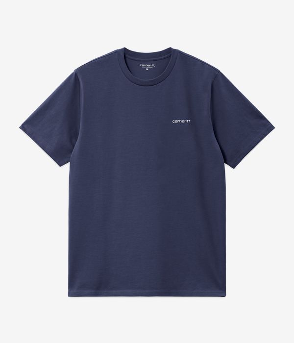 Carhartt WIP Script Embroidery T-Shirt (air force blue white)