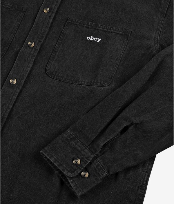 Obey Bigwig Dean Denim Chemise (faded black)