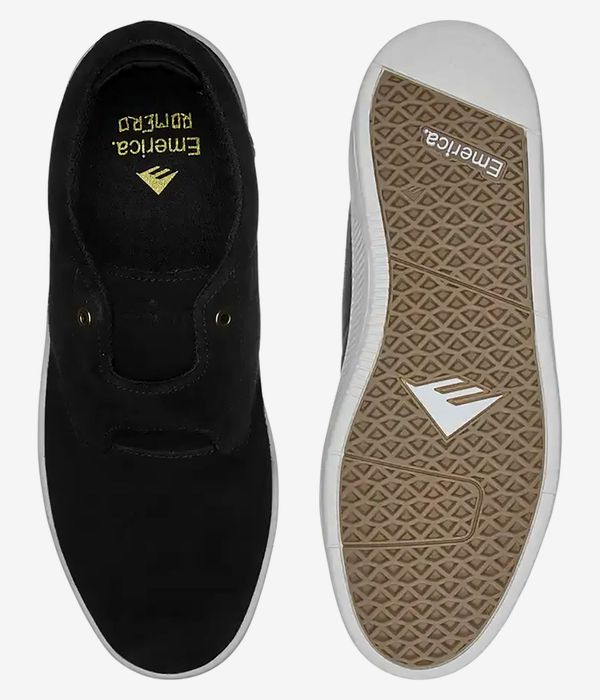 Emerica Romero Skater Scarpa (black white gold)