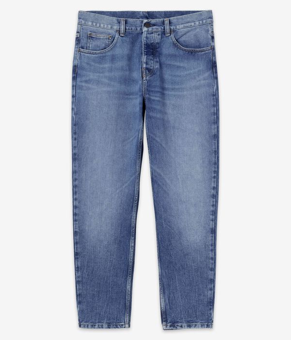 Carhartt WIP Newel Pant Organic Maitland Jeans (blue marble used wash)
