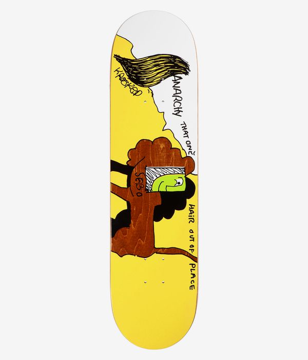 Krooked Walker Anarchy 8.12" Skateboard Deck (yellow)