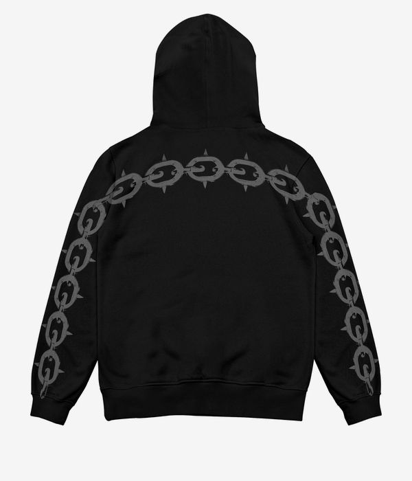 Wasted Paris Chrome Zip-Sweatshirt avec capuchon (black)