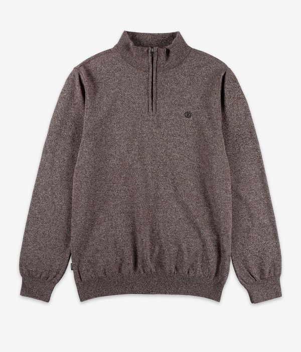 Element Icon Embroidery 1/4-Zip Sweatshirt (bronze heather)