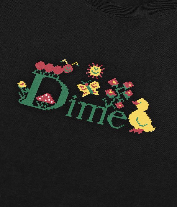 Dime Classic Cross Stitch T-Shirty (black)
