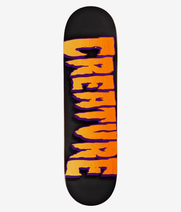 Creature Logo Outline Stumps 8.51" Skateboard Deck (black orange)