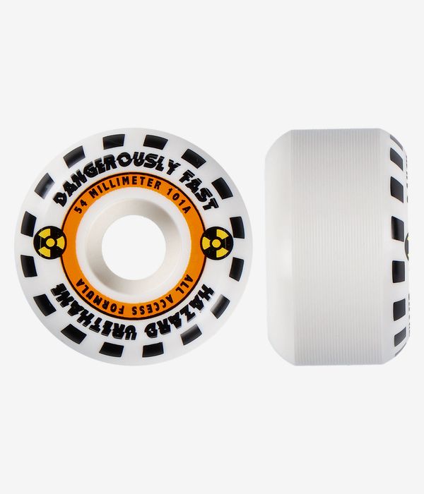 Madness Hazard Emergency Conical Wheels (white orange) 54mm 101A 4 Pack