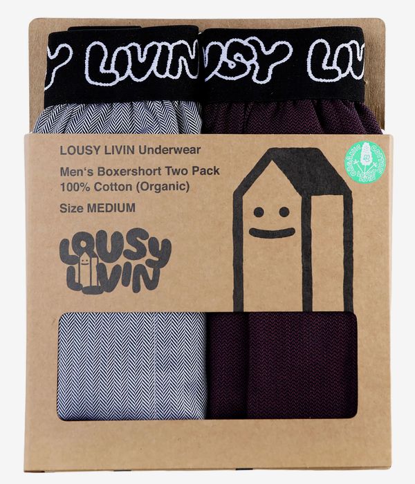 Lousy Livin Boxerbriefs Boxershorts (herringbone) 2er Pack