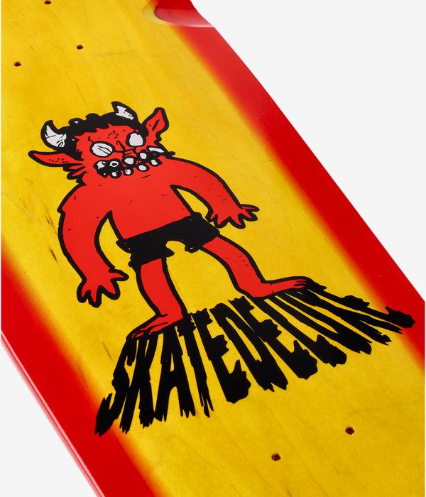 skatedeluxe Devil Shaped 9" Planche de skateboard (yellow red)