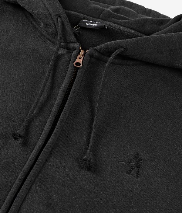 Passport Solid Workers Zip-Hoodie (washed black)