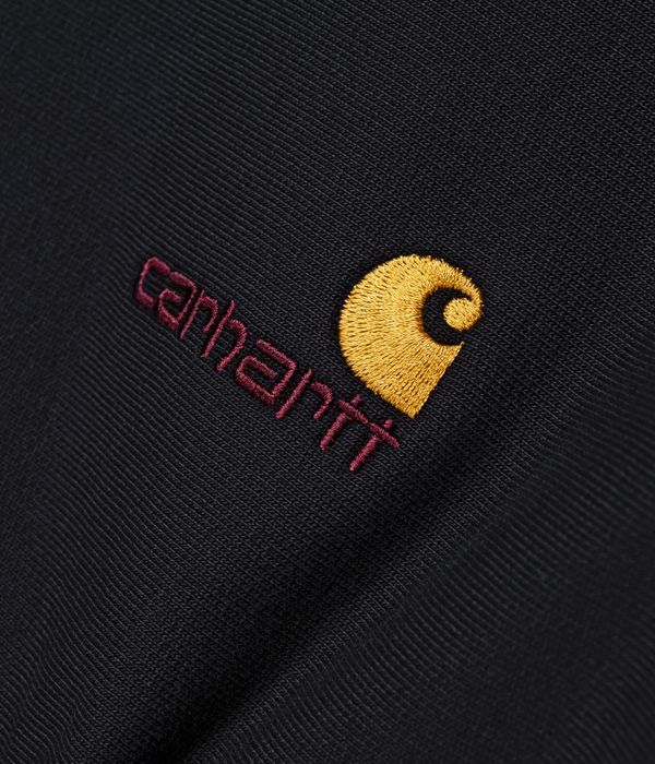 Carhartt WIP American Script Half Zip Sweatshirt (black)
