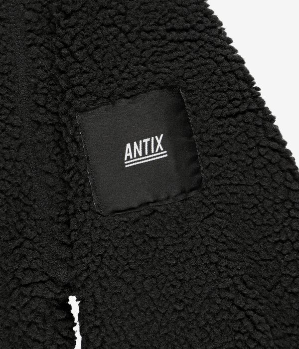 Antix Sherpa Fleece Half Zip Jas (black)