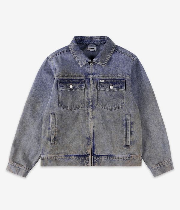 Obey Base Trucker Jacket (heavy vintage light indigo)