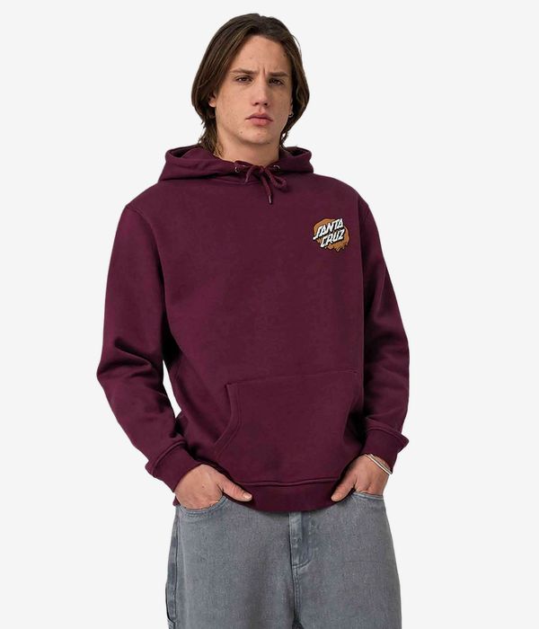 Santa Cruz Slime Cream sweat à capuche (dark cherry)