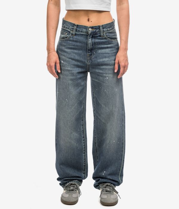 Carhartt WIP W' Arin Pant Organic Fairfield Jeans women (blue destroy wash splatter)